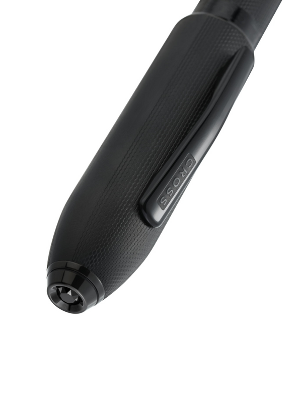 Cross Peerless™ Polished Black PVD Engraved Diamond Pattern With Black PVD Appointments And Swarovski Crystal Rollerball Pen