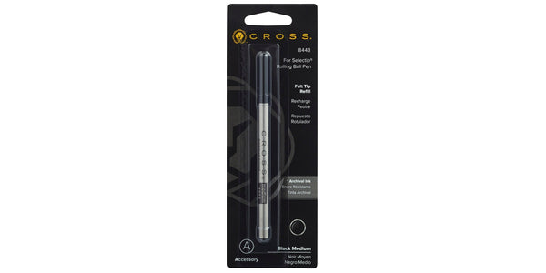 Cross Porous-Point (Felt-Tip) Refill For Selectip® Pens - Black - Medium
