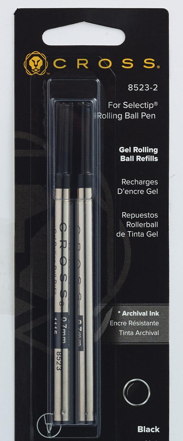 Cross Selectip® Gel Rollerball Pen Refill - Black - Medium - Dual Pack