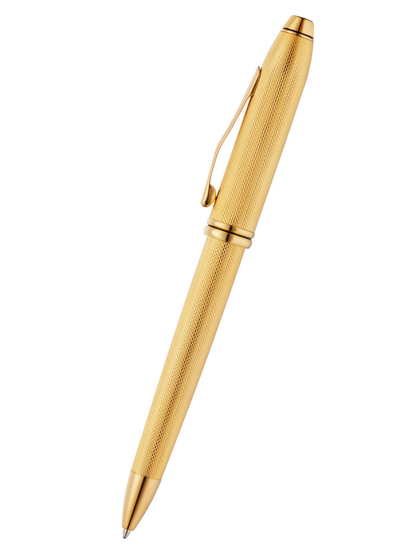 Cross Townsend® Polished 23KT Gold Plated Engraved Diamond Pattern With 23KT Gold Plated Appointments Ballpoint Pen