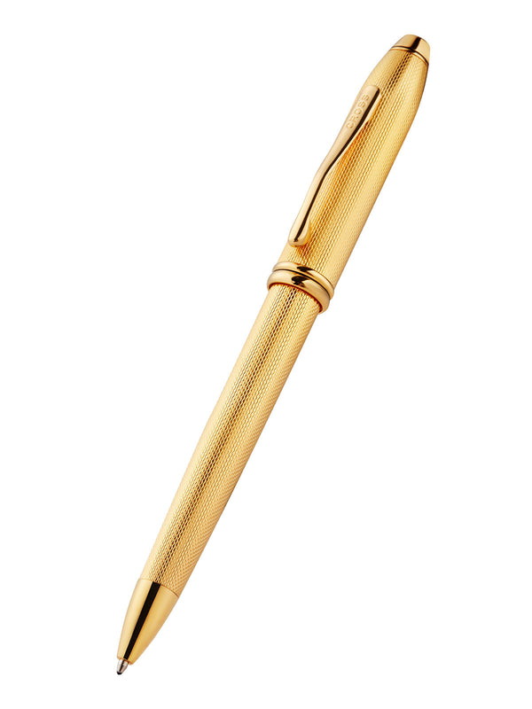 Cross Townsend® Polished 23KT Gold Plated Engraved Diamond Pattern With 23KT Gold Plated Appointments Ballpoint Pen