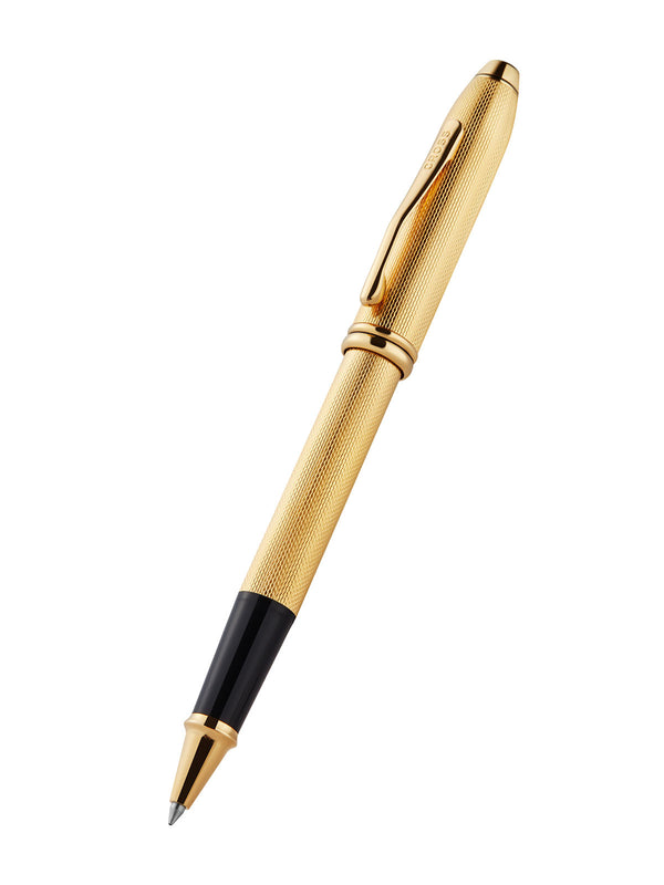 Cross Townsend® Polished 23KT GoldPlated Engraved Diamond Pattern With 23KT GoldPlated Appointments Selectip® Rollerball Pen