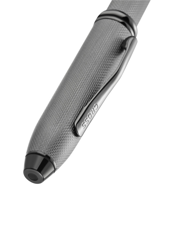 Cross Townsend® Polished Slate Gray Engraved Diamond Pattern With Slate Gray PVD Appointments Ballpoint Pen