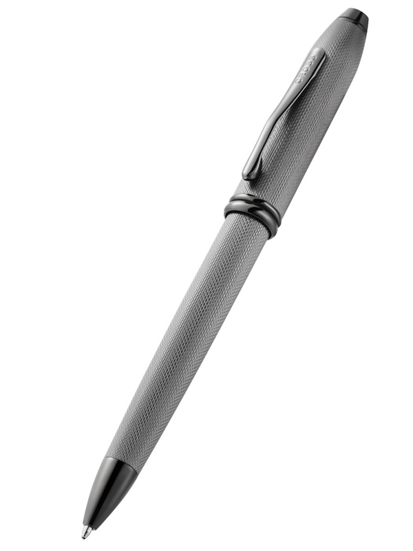 Cross Townsend® Polished Slate Gray Engraved Diamond Pattern With Slate Gray PVD Appointments Ballpoint Pen
