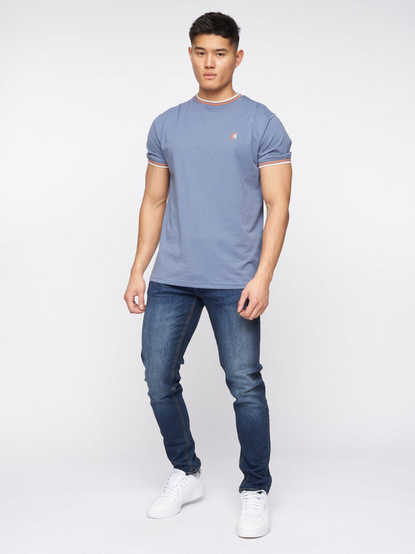 Crosshatch Barbeck Slim Fit Denim Jeans Tinted Blue