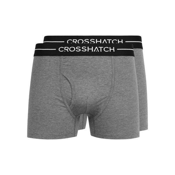 Crosshatch Ambek Boxers 2pk Charcoal Marl