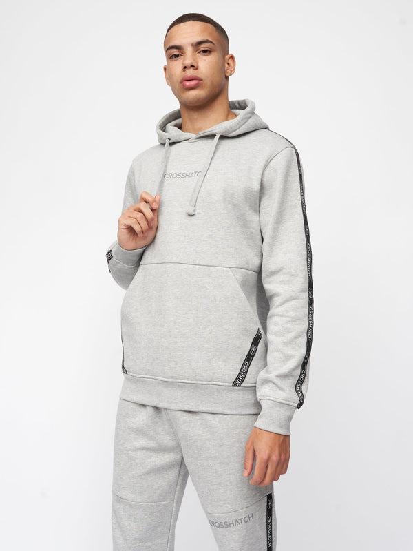 Crosshatch Apollos Hoodie Grey Marl