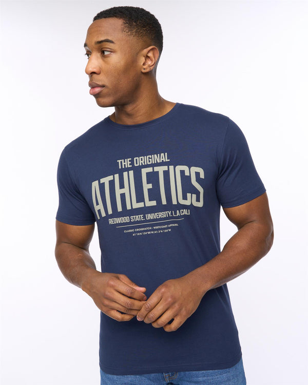 Crosshatch Athwood T-Shirt Navy