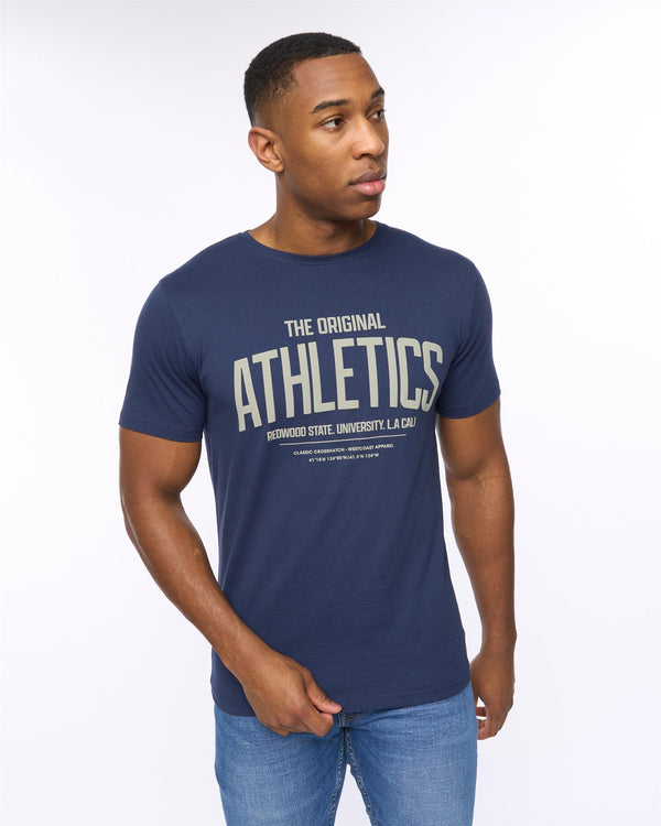 crosshatch Athwood T-Shirt Navy