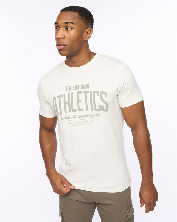 crosshatch Athwood T-Shirt Off White