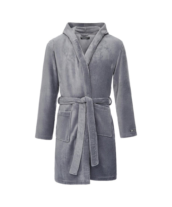 Crosshatch Backdraw Hooded Robe Grey Marl