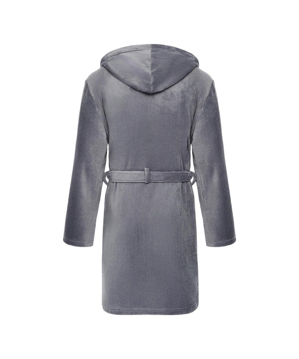 Crosshatch Backdraw Hooded Robe Grey Marl