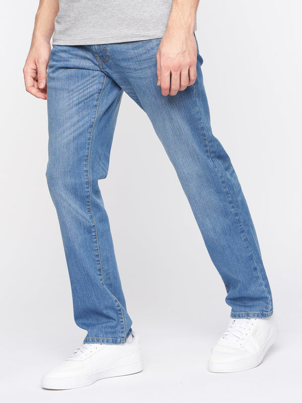 Crosshatch Bandol Straight Leg Jeans Light Wash