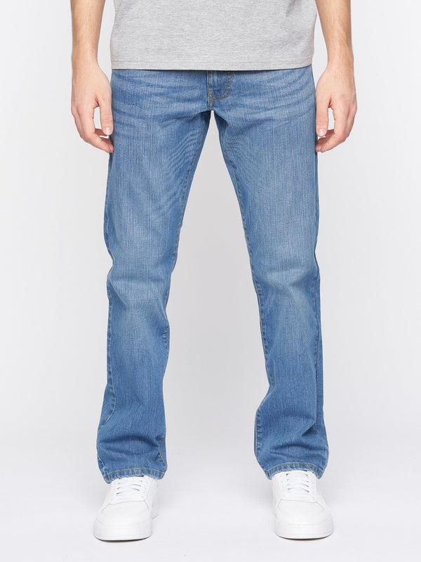 crosshatch Bandol Straight Leg Jeans Light Wash