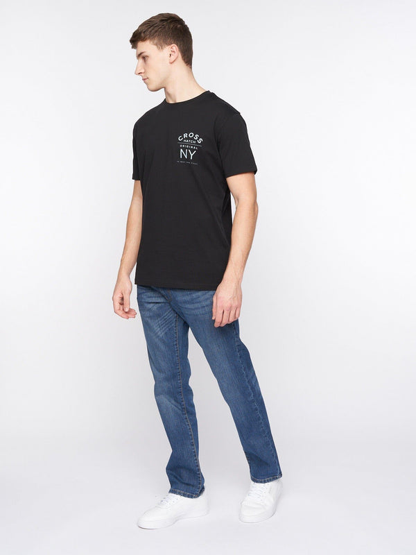 Crosshatch Bandol Straight Leg Jeans Stone Wash