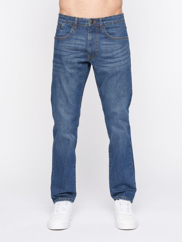 Crosshatch Bandol Straight Leg Jeans Stone Wash