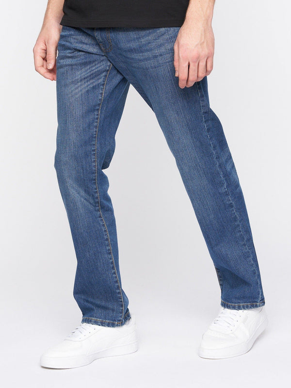 Crosshatch Bandol Straight Leg Jeans Stone Wash