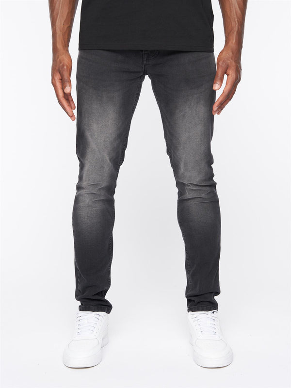 Crosshatch Barbeck Slim Fit Denim Jeans Black Wash