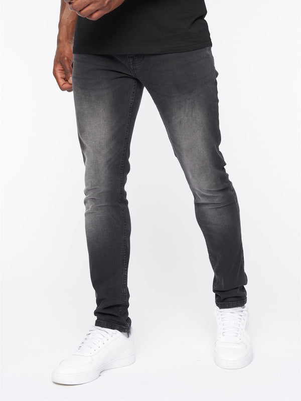 Crosshatch Barbeck Slim Fit Denim Jeans Black Wash