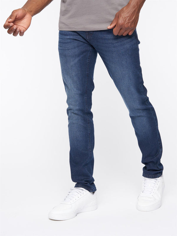 Crosshatch Barbeck Slim Fit Denim Jeans Dark Wash