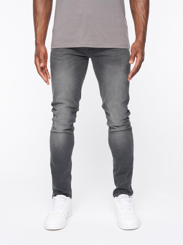 Crosshatch Barbeck Slim Fit Denim Jeans Grey Wash