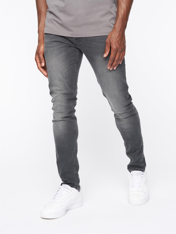 Crosshatch Barbeck Slim Fit Denim Jeans Grey Wash