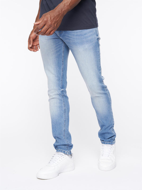 Crosshatch Barbeck Slim Fit Denim Jeans Light Wash
