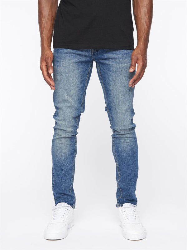 Crosshatch Barbeck Slim Fit Denim Jeans Stone Wash