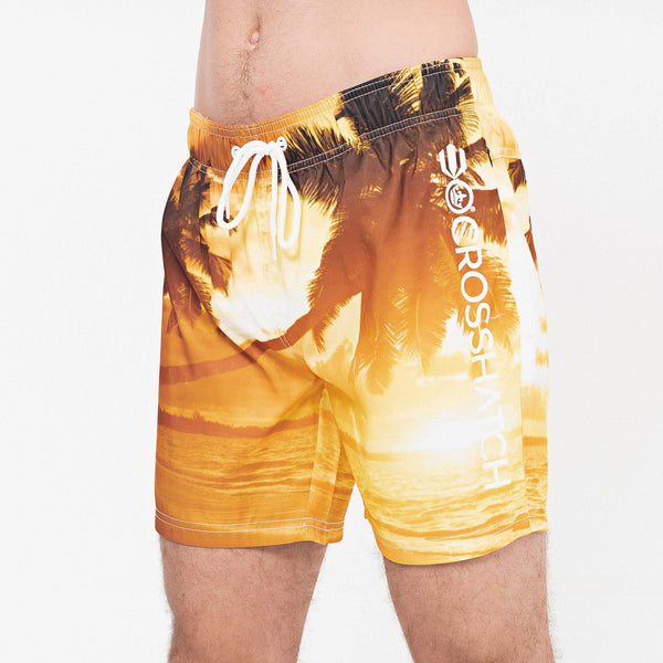 crosshatch Beach Dream Swim Shorts Sunset