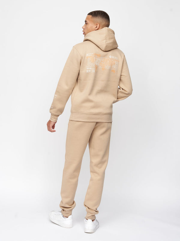Crosshatch Bellmant Hoodie Stone