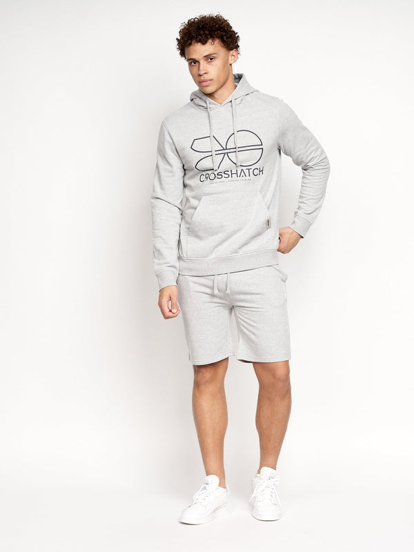 Crosshatch Bengston Jog Shorts Grey Marl
