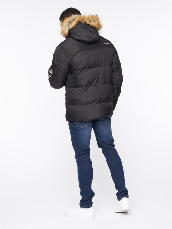 Crosshatch Bentlays Hooded Jacket Black