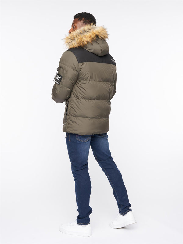 Crosshatch Bentlays Hooded Jacket Olive