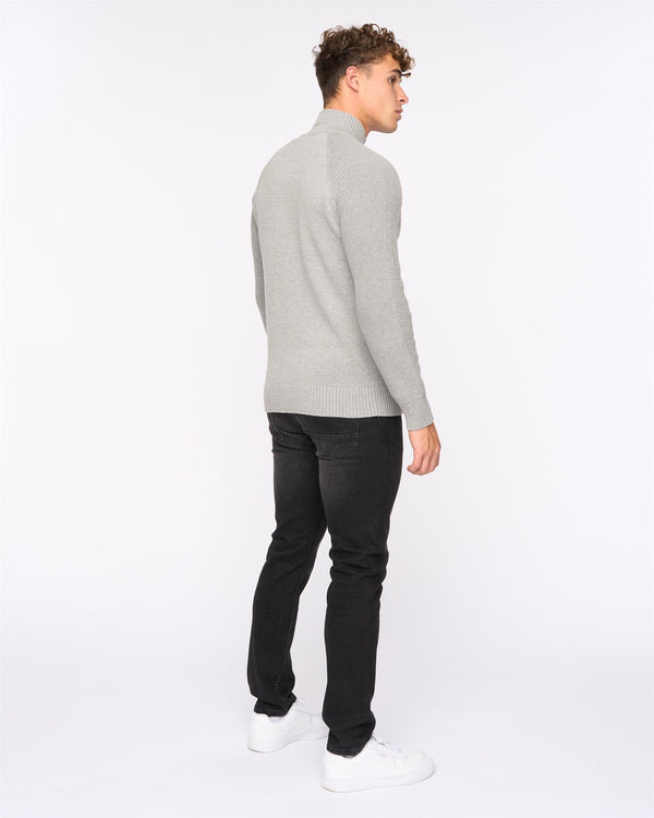 Crosshatch Birchin Zip Thru Knit Grey