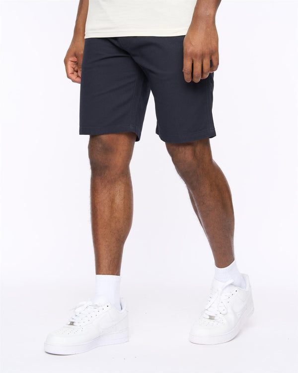 crosshatch Blansmoore Elastic Waist Shorts Navy