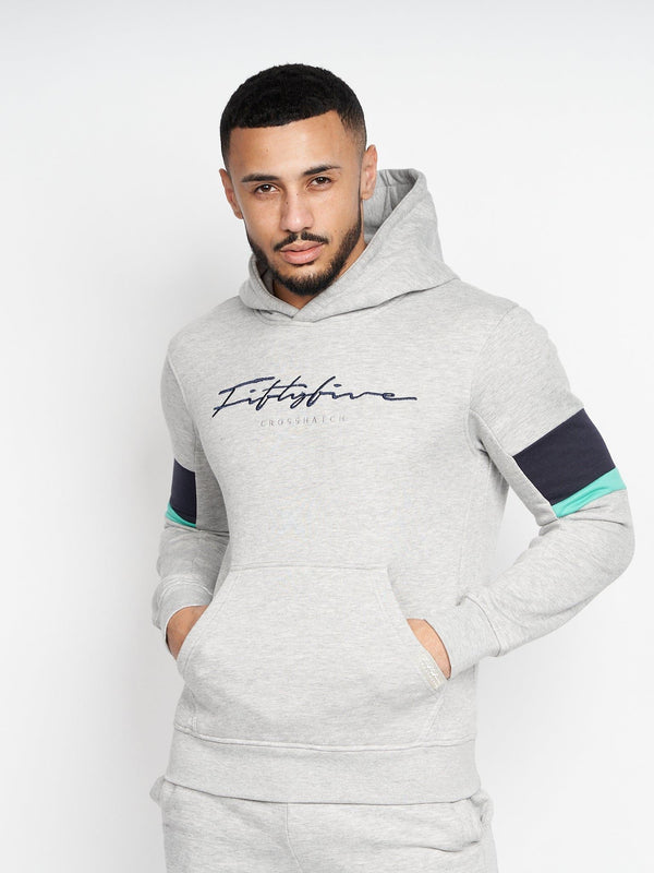 Crosshatch Blastout Hoodie Grey Marl