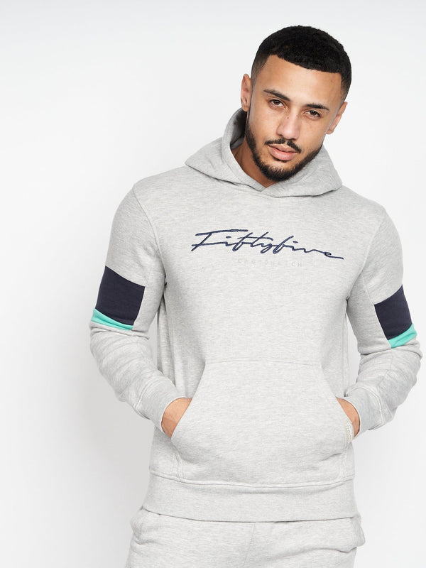 Crosshatch Blastout Hoodie Grey Marl
