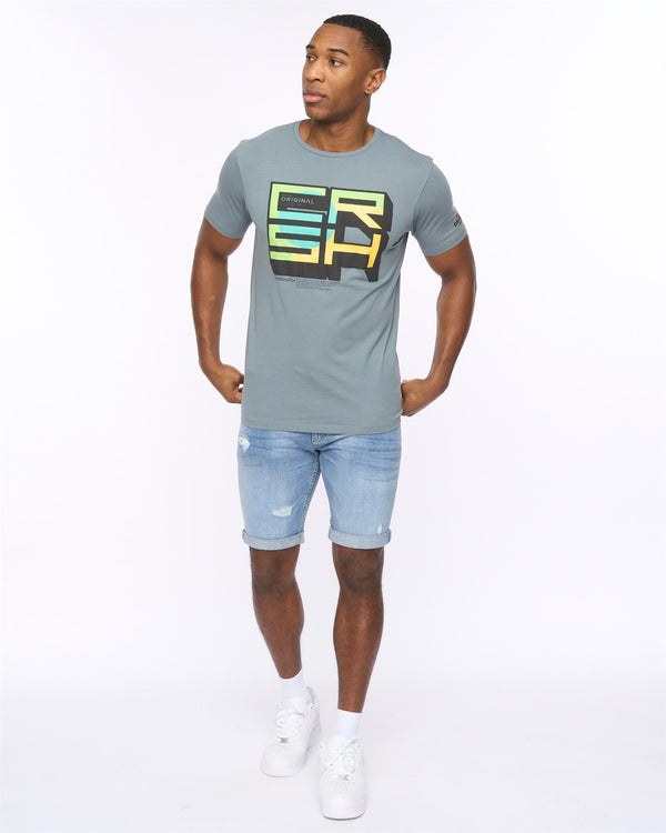 Crosshatch Boxvibe T-Shirt Blue