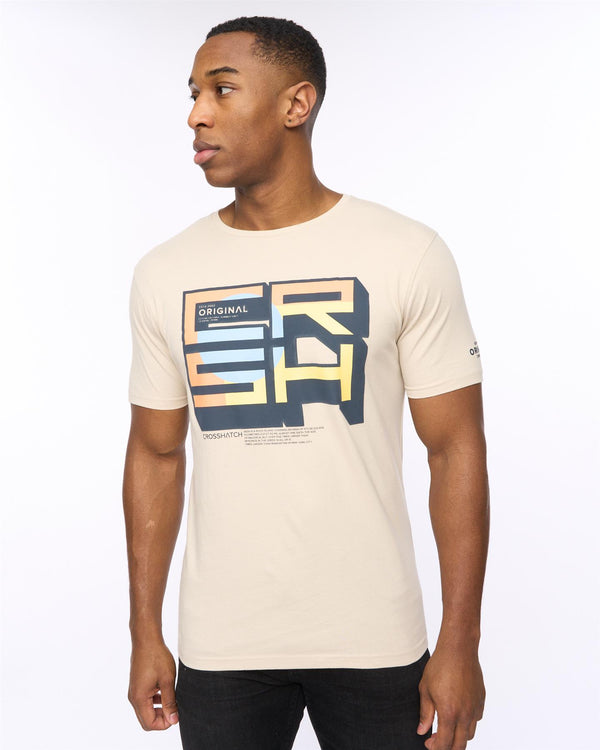 Crosshatch Boxvibe T-Shirt Light Stone