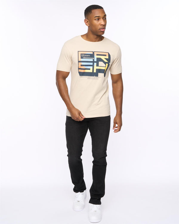 Crosshatch Boxvibe T-Shirt Light Stone