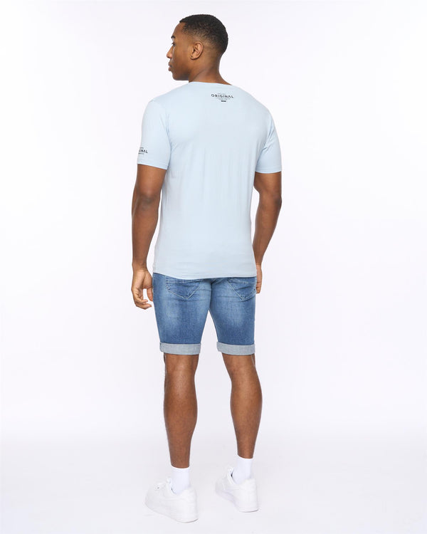 Crosshatch Boxvibe T-Shirt Sky Blue