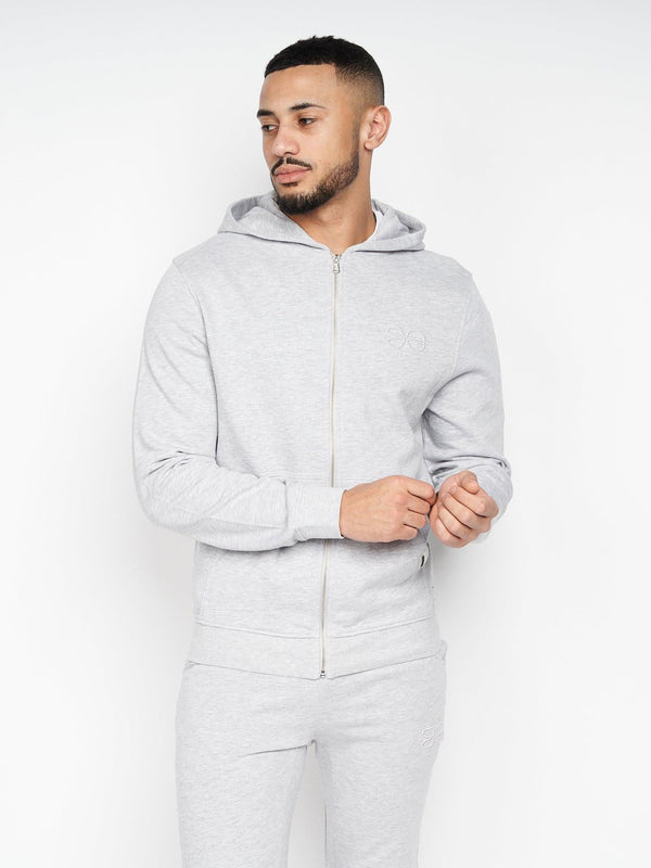 crosshatch Braxson Hoodie Grey Marl