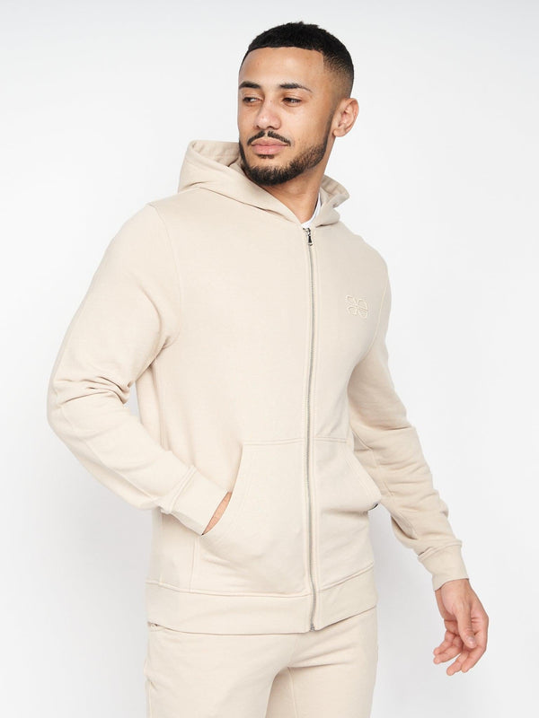 Crosshatch Braxson Hoodie Stone