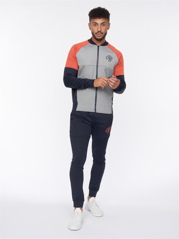 crosshatch Brayden Tracksuit Grey Marl