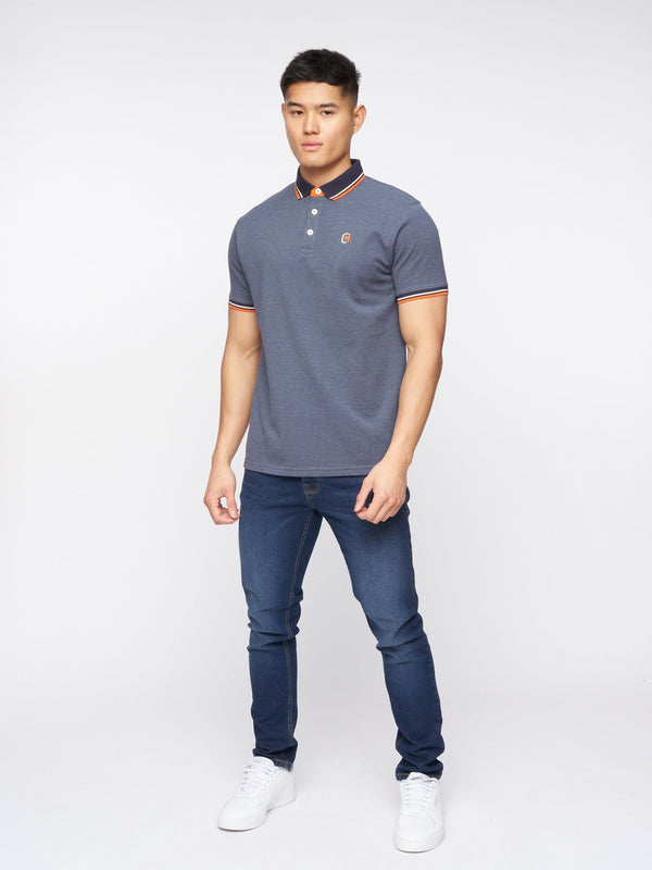 Crosshatch Britmane Polo Denim Blue