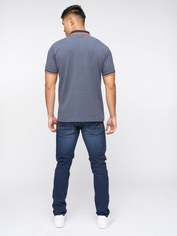 Crosshatch Britmane Polo Denim Blue