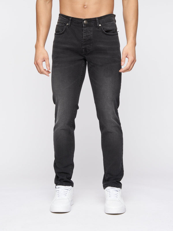 crosshatch Buraca Slim Fit Denim Jeans Black Wash