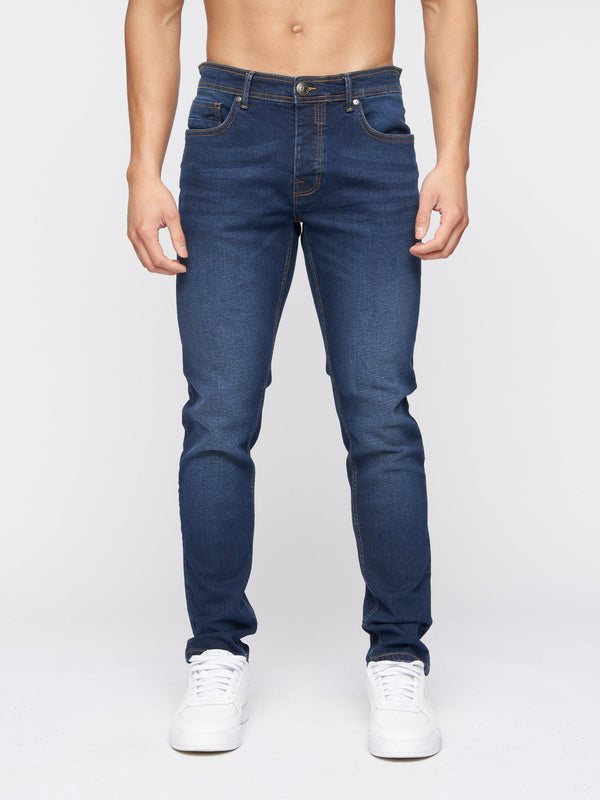 crosshatch Buraca Slim Fit Denim Jeans Dark Wash