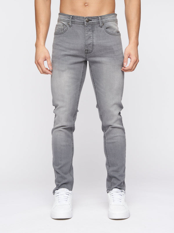 crosshatch Buraca Slim Fit Denim Jeans Grey Wash