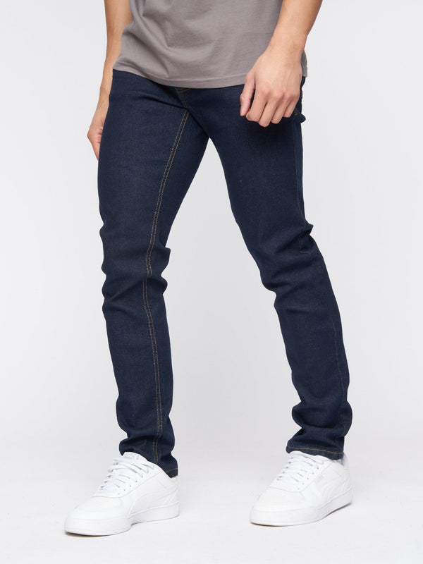 Crosshatch Buraca Slim Fit Denim Jeans Indigo Wash